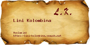 Lini Kolombina névjegykártya